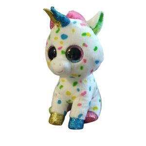 TY Beanie Valve HARMONIE the Speckled Unicorn Plush without Swing Tag.